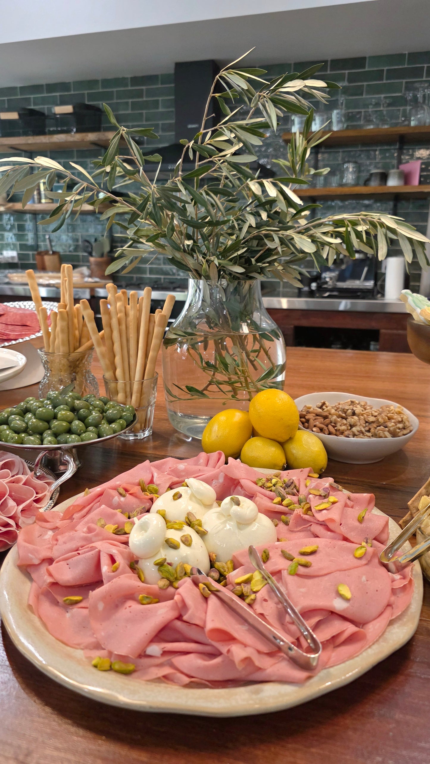 Mortadella e Burrata Platter